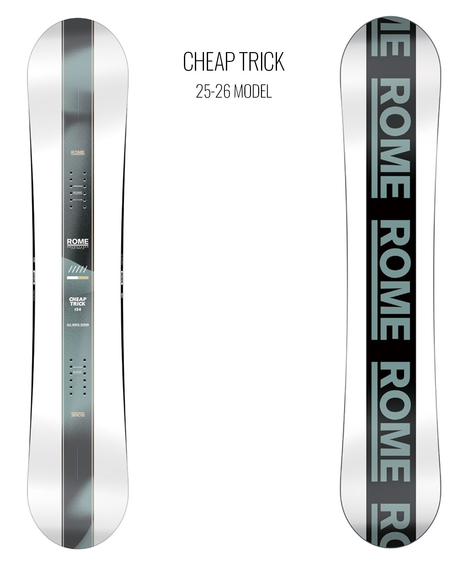 早期購入】 ROME ローム スノーボード 板 メンズ CHEAP TRICK
