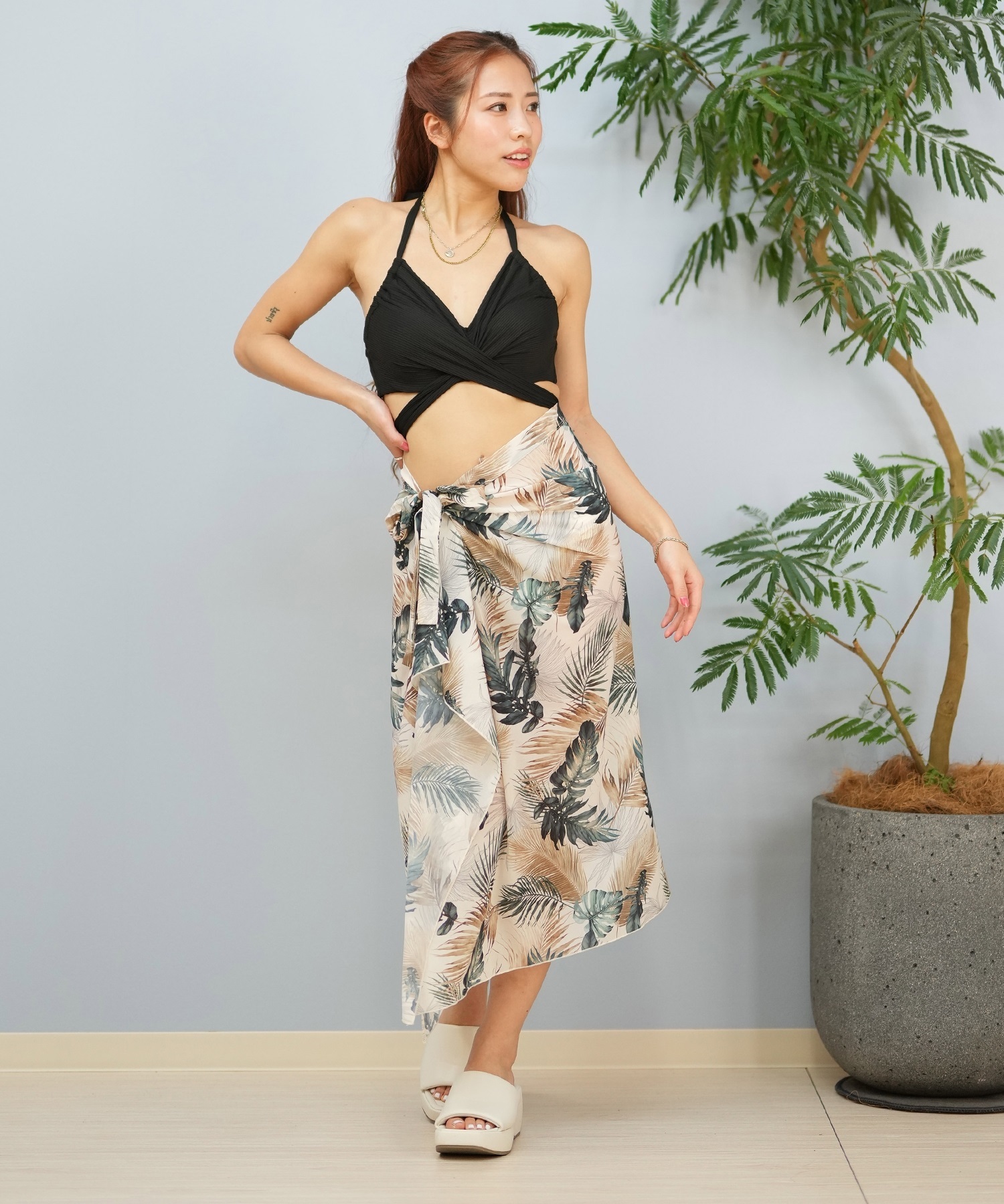 LAETITIA レリッタ 3点セット 水着 レディース パレオ 450601 水着