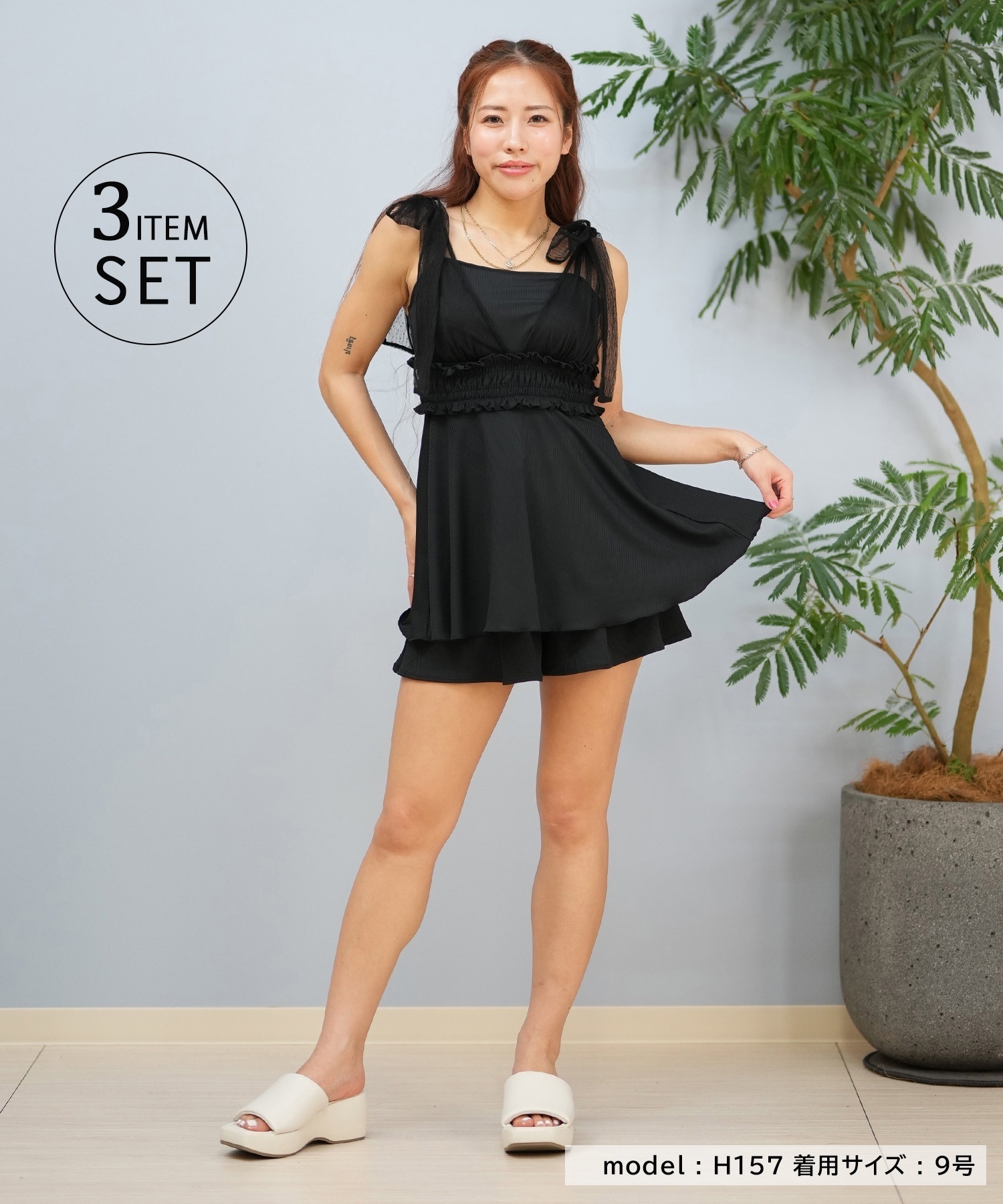 LAETITIA レリッタ 3点セット 水着 レディース  451901 ムラサキスポーツ限定(WT-9)