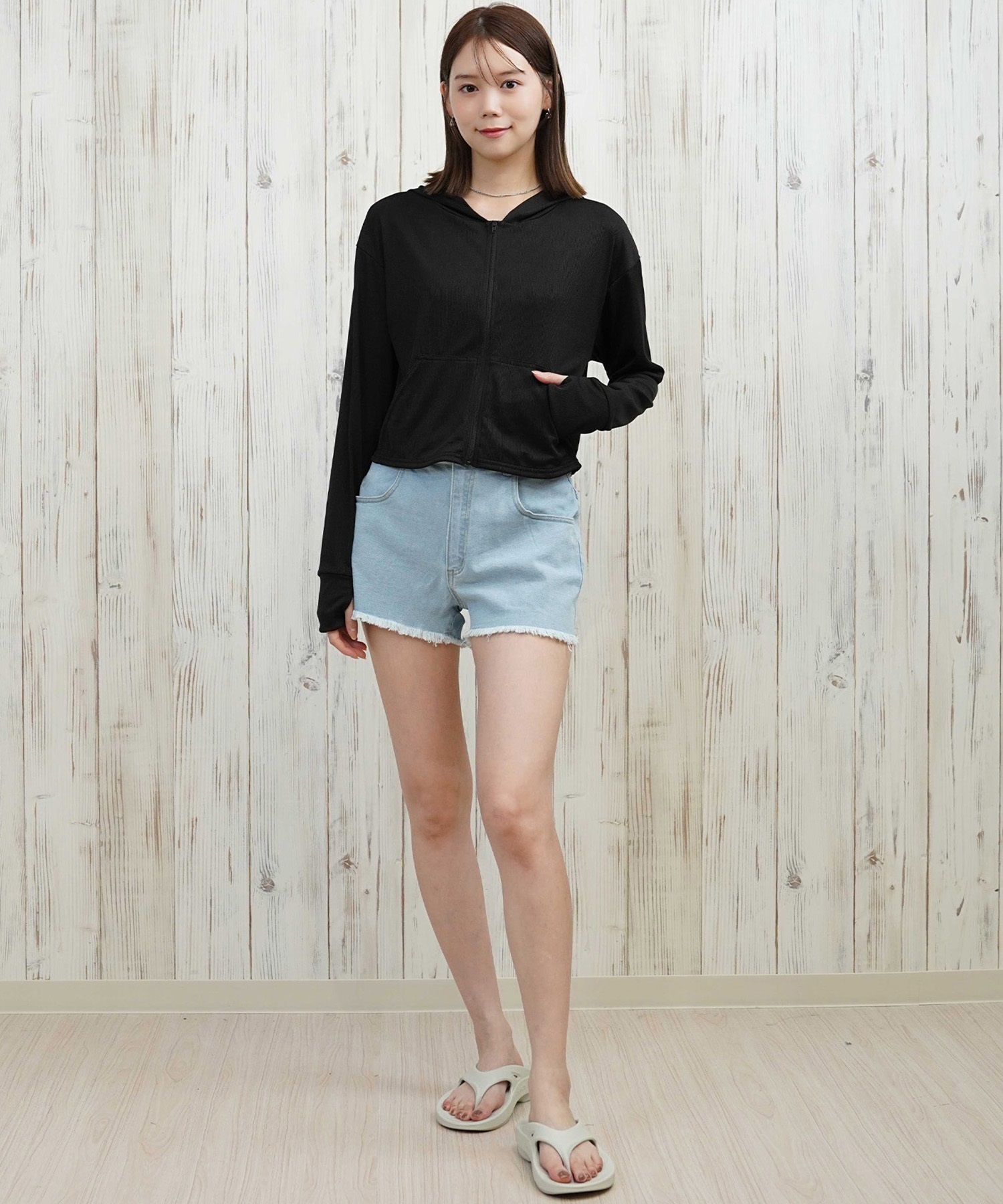 LAETITIA レリッタ 水着 ラッシュガード ジップアップ パーカー