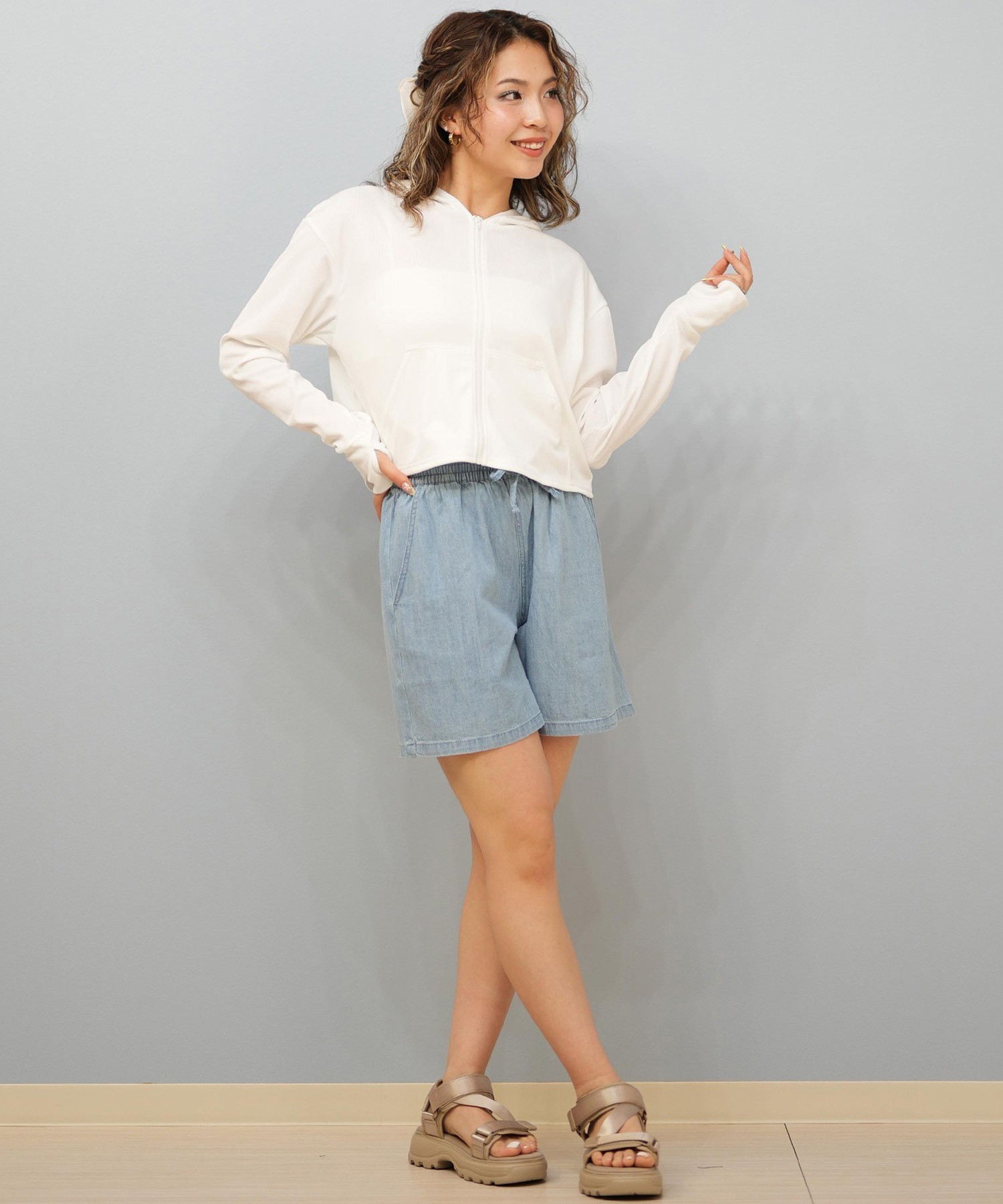 LAETITIA レリッタ 水着 ラッシュガード ジップアップ パーカー
