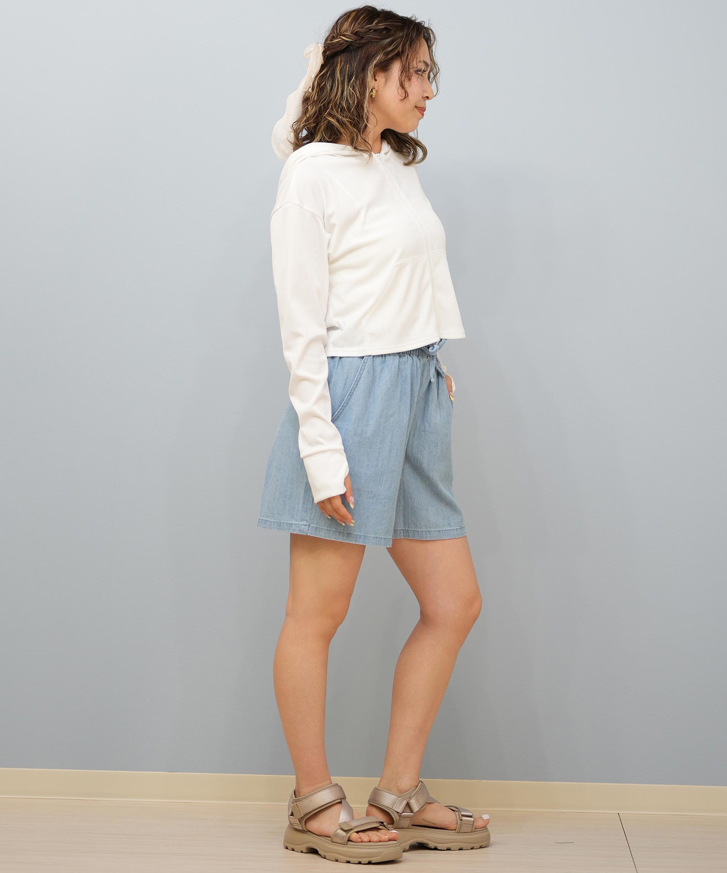 LAETITIA レリッタ 水着 ラッシュガード ジップアップ パーカー