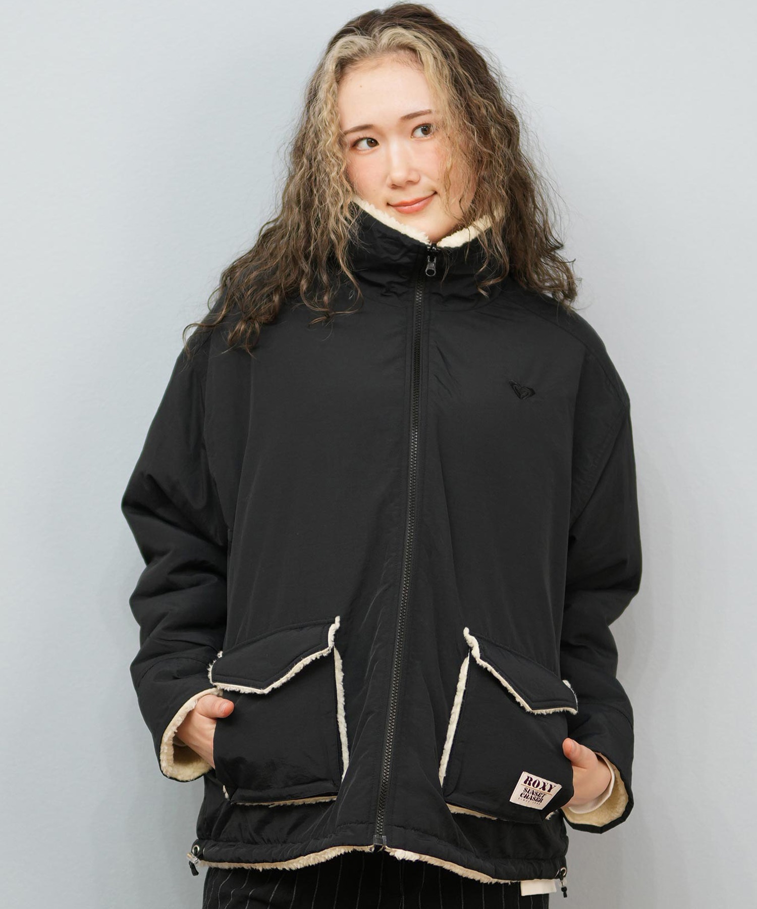 ROXY ロキシー ジャケット レディース ボア リバーシブル シンプル