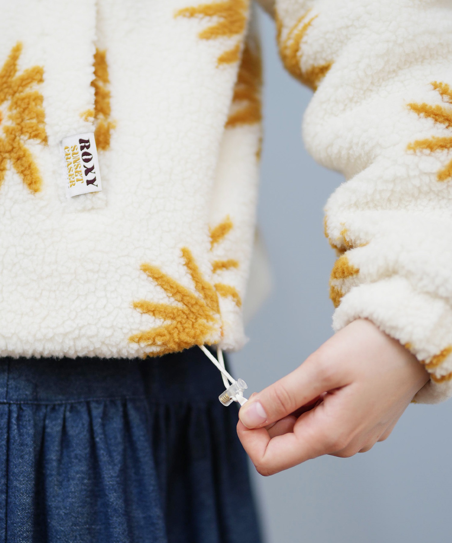 ROXY ロキシー ジャケット レディース ショート丈 ボア ロゴ RJK254025(BLU-M)