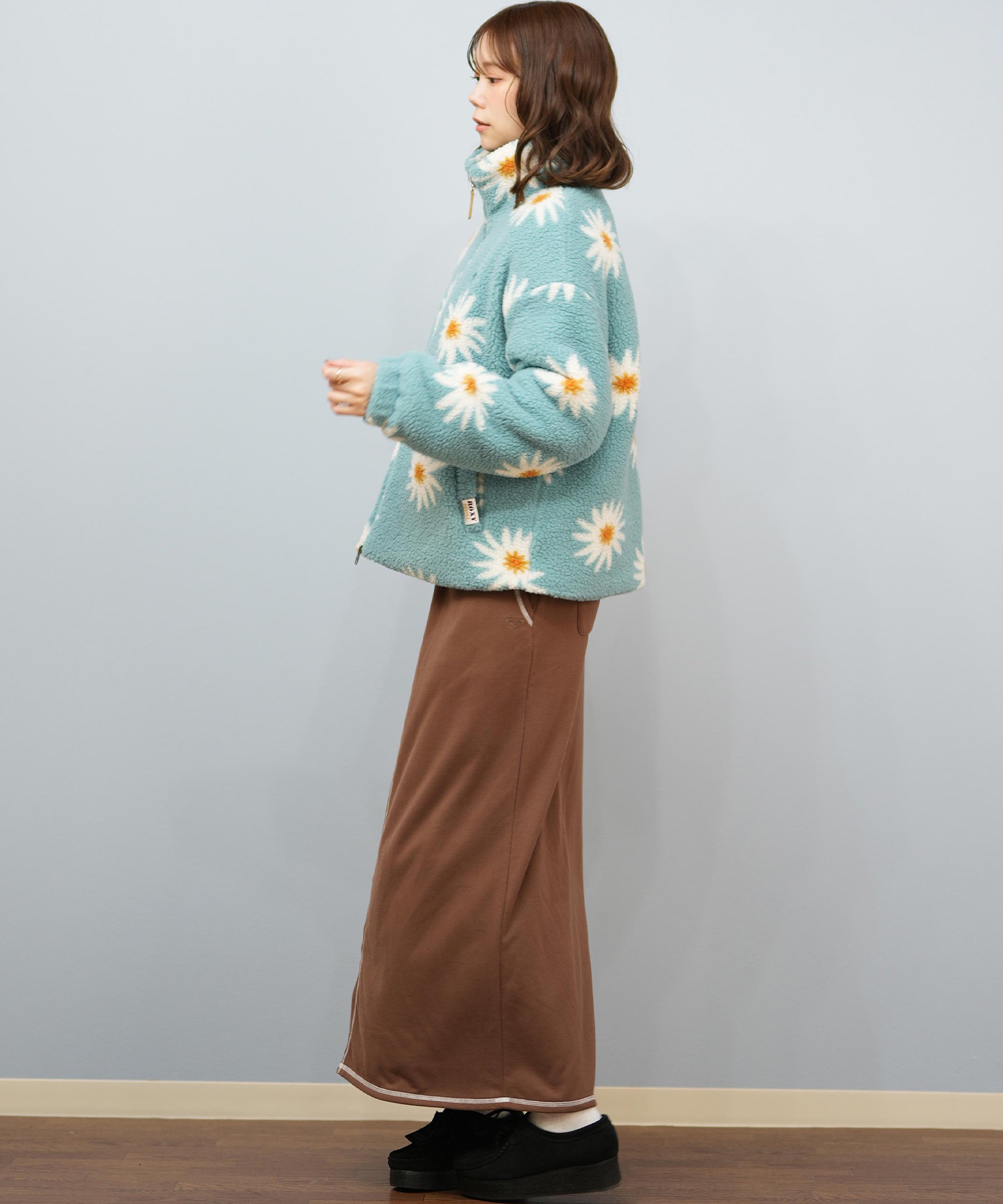 ROXY ロキシー ジャケット レディース ショート丈 ボア ロゴ RJK254025(BLU-M)