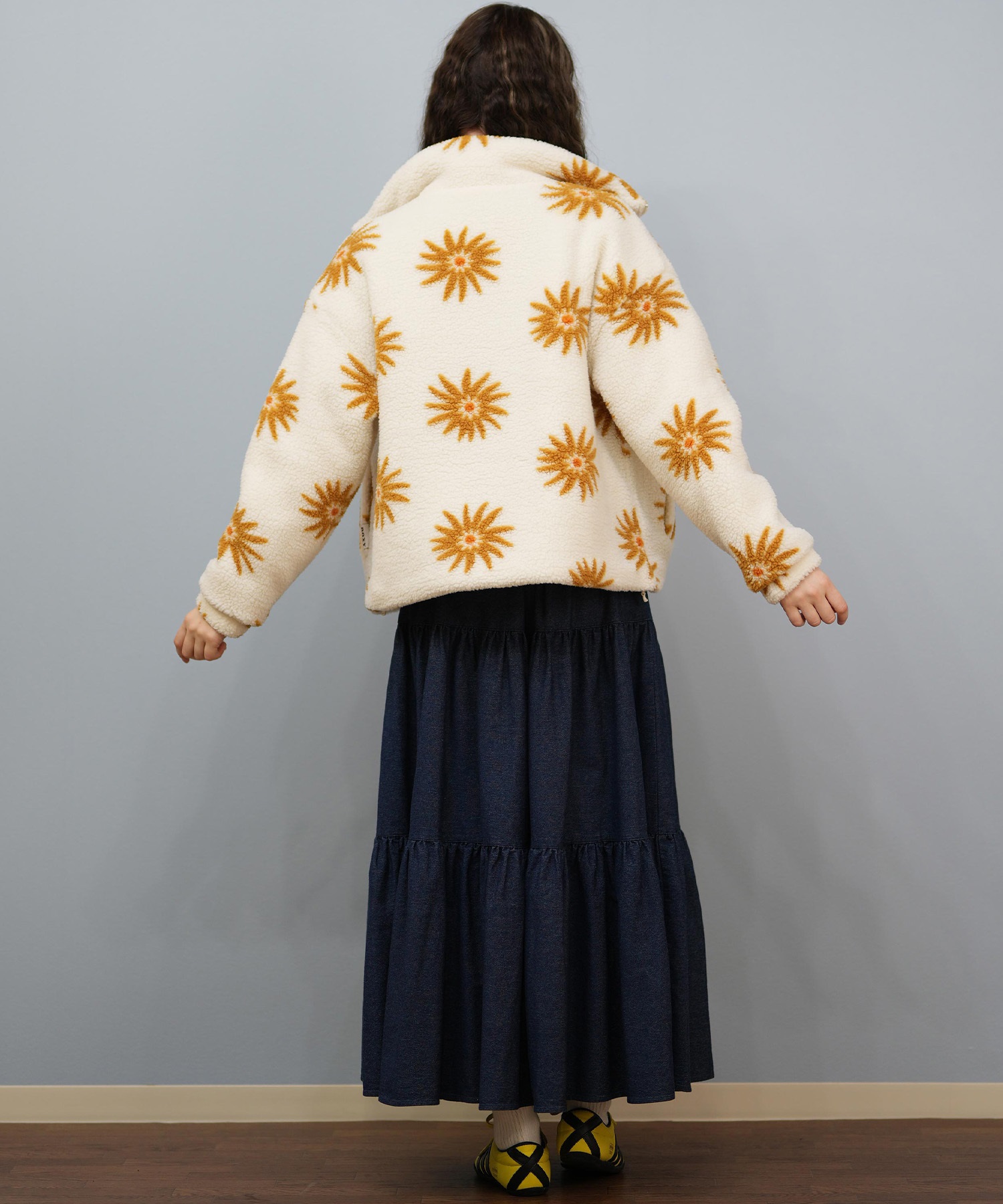 ROXY ロキシー ジャケット レディース ショート丈 ボア ロゴ RJK254025(BLU-M)