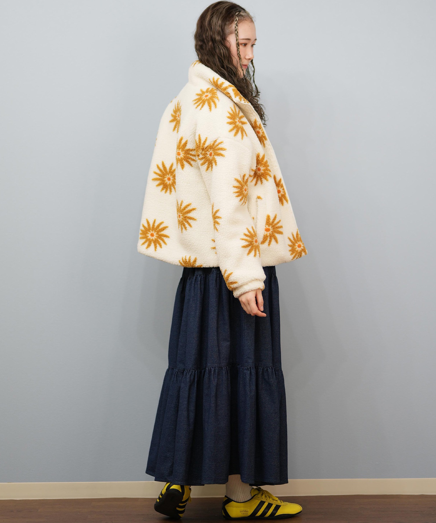 ROXY ロキシー ジャケット レディース ショート丈 ボア ロゴ RJK254025(BLU-M)