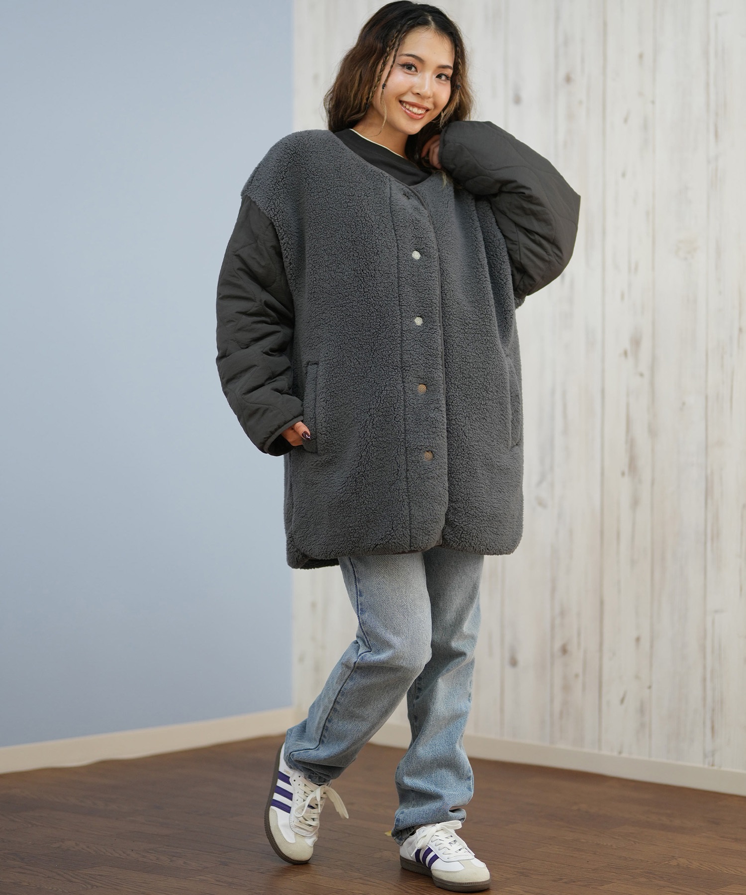ROXY ロキシー ジャケット レディース リバーシブル ボア シンプル