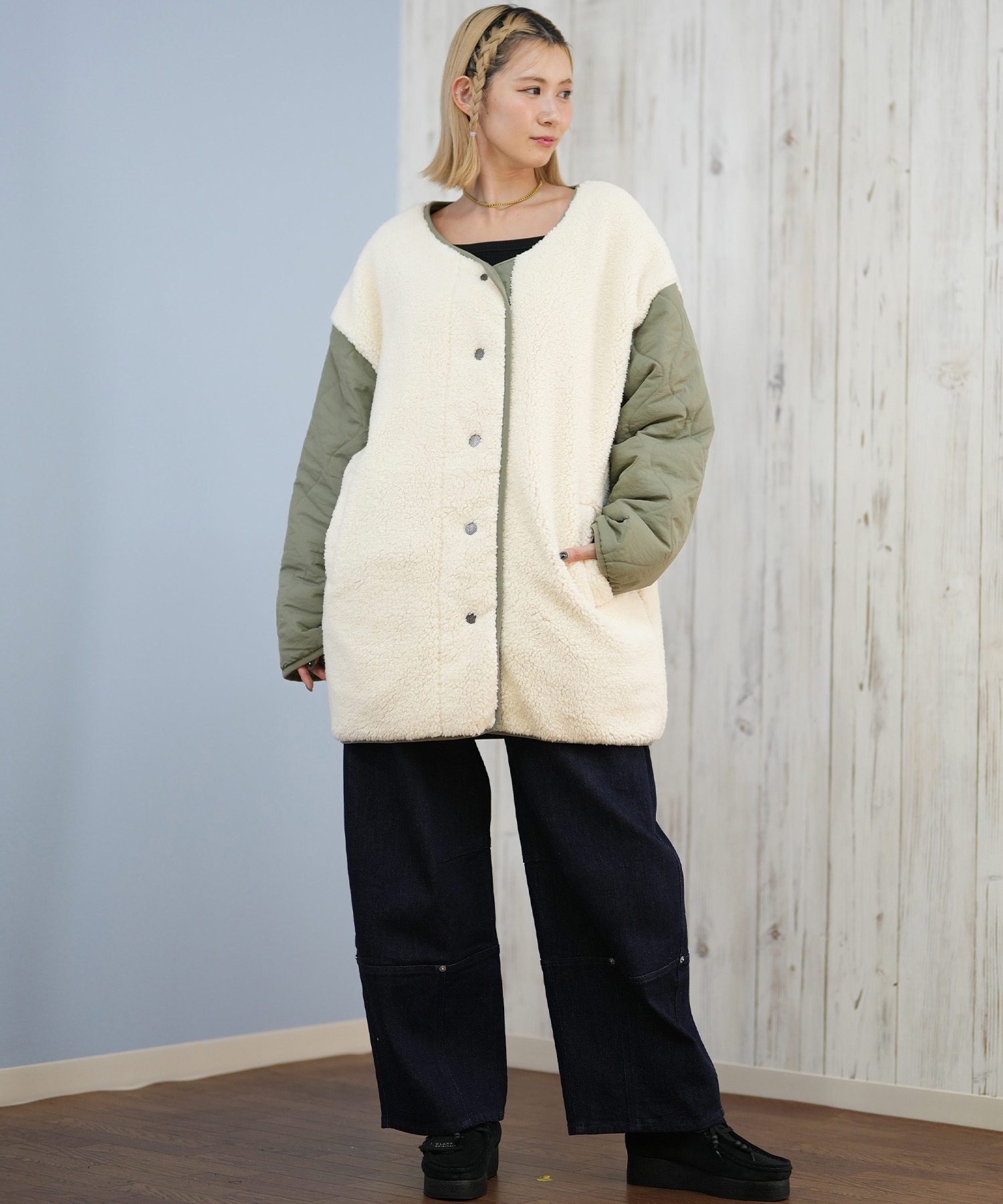 ROXY ロキシー ジャケット レディース リバーシブル ボア シンプル 