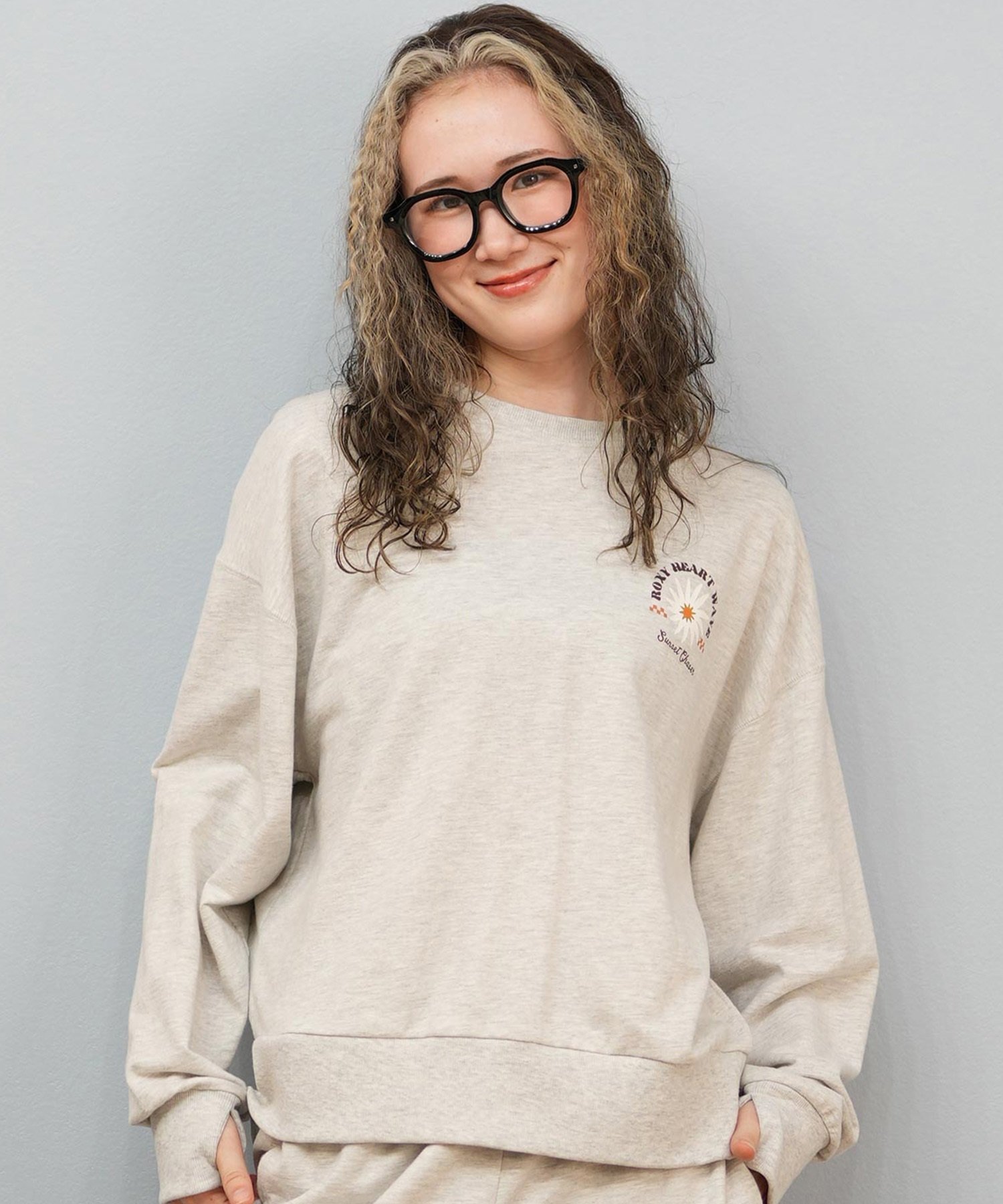 ROXY ロキシー 長袖 Tシャツ ロンT レディース ロゴ セットアップ対応 SUN AND SURF L S TEE RLT254038(BBK-M)