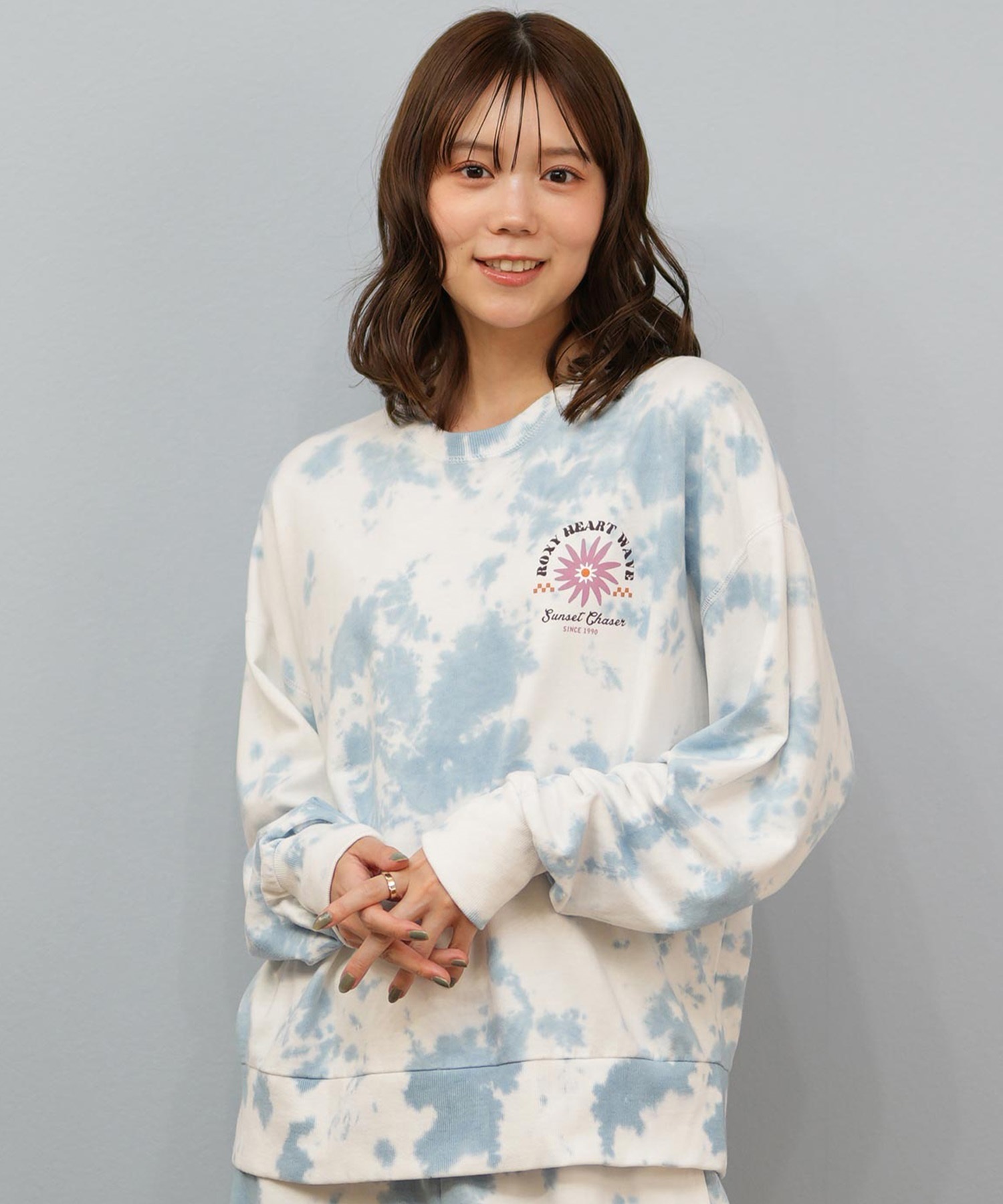ROXY ロキシー 長袖 Tシャツ ロンT レディース ロゴ セットアップ対応 SUN AND SURF L S TEE RLT254038(BBK-M)
