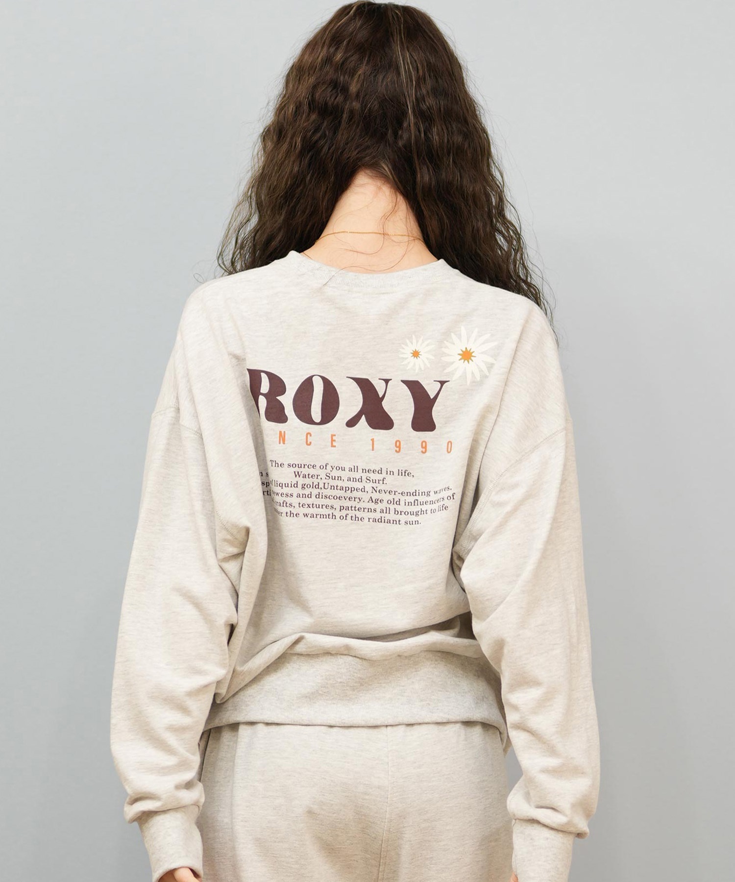 ROXY ロキシー 長袖 Tシャツ ロンT レディース ロゴ セットアップ対応 SUN AND SURF L S TEE RLT254038(BBK-M)