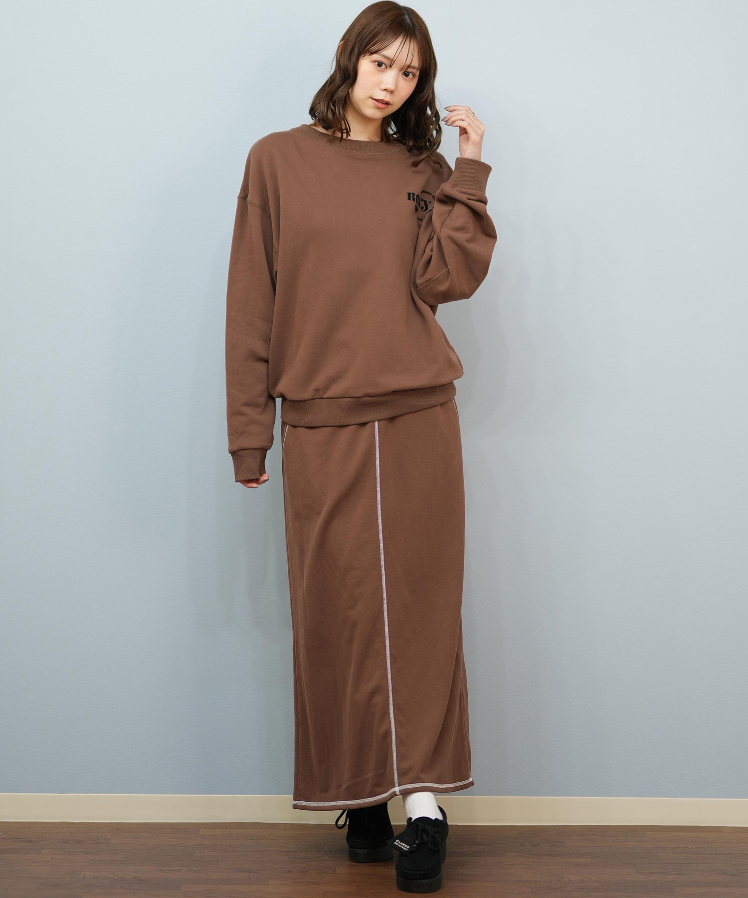 ROXY ロキシー トレーナー スウェット レディース ワンポイント シンプル JIVY PULL OVER RPO254028(BLK-M)