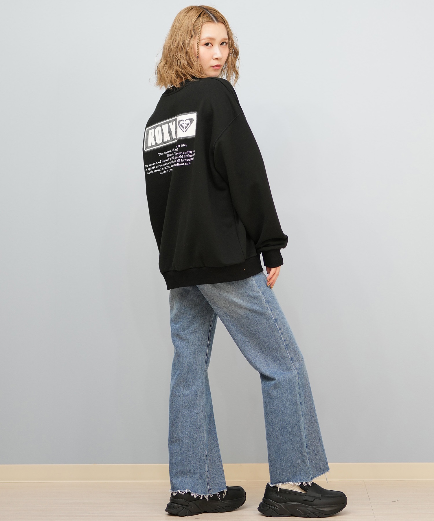 ROXY ロキシー トレーナー スウェット レディース クルーネック ロゴ