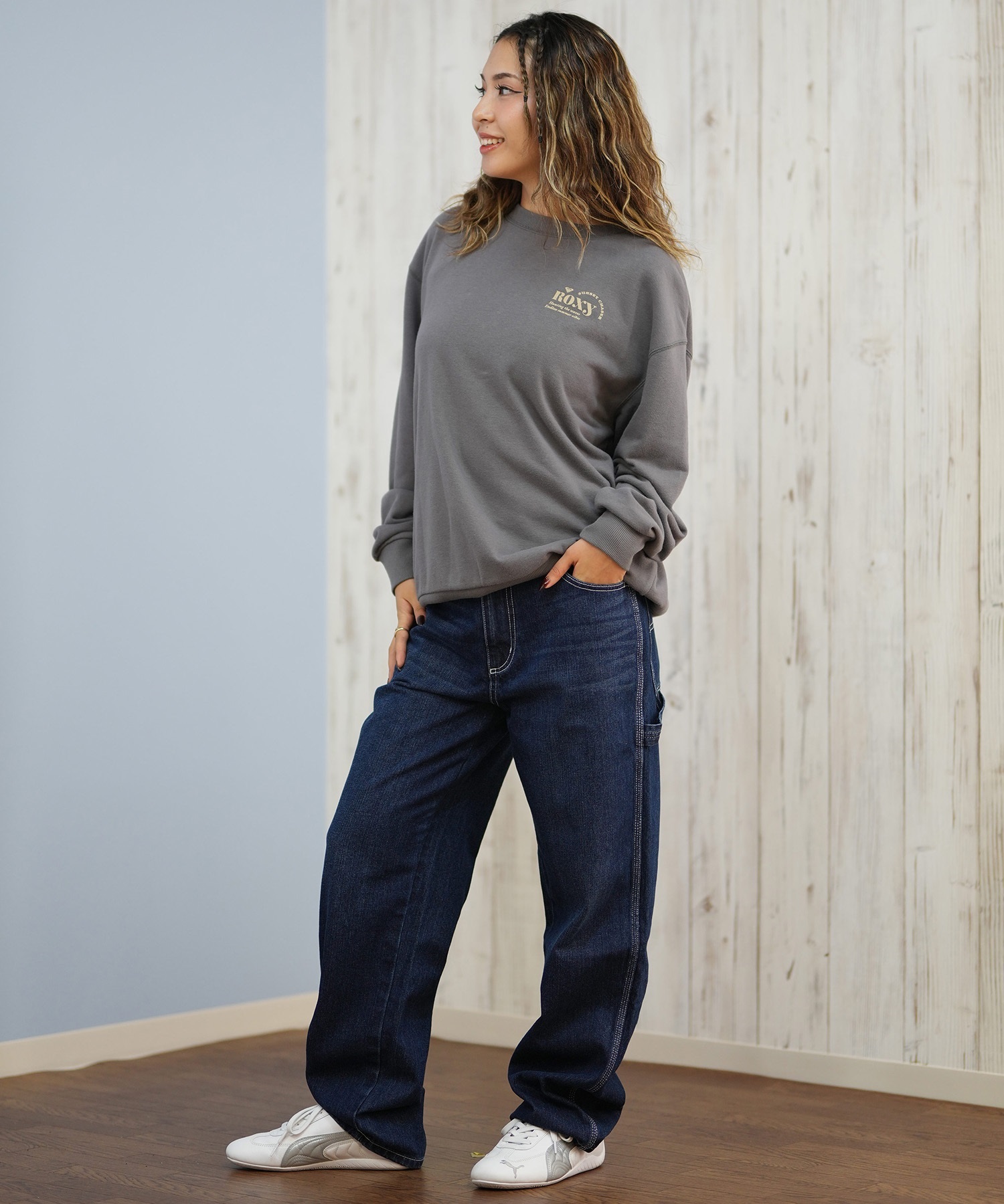 ROXY ロキシー トレーナー スウェット レディース クルーネック ロゴ