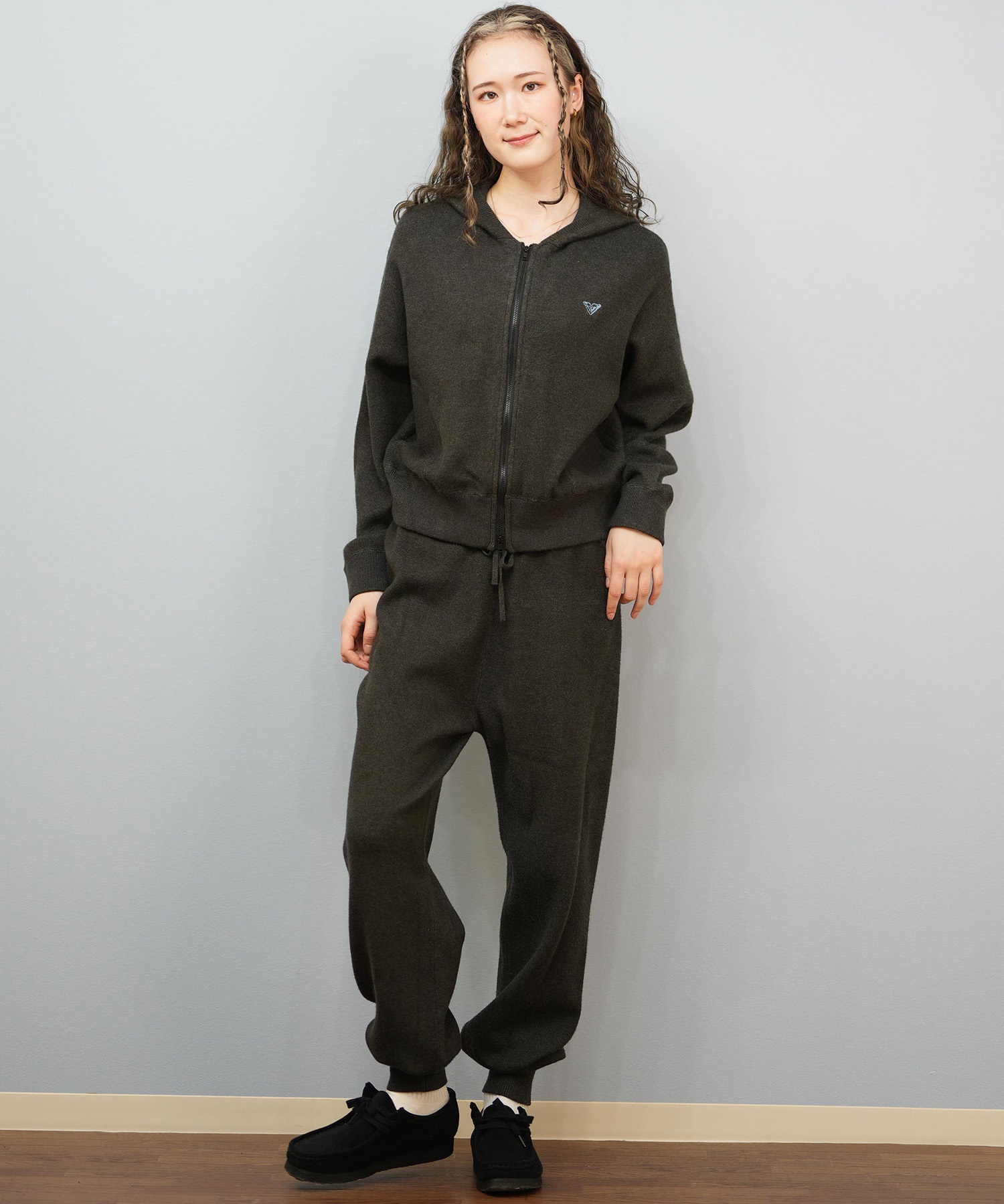 ROXY ロキシー ニット セーター レディース ジップアップフーディー