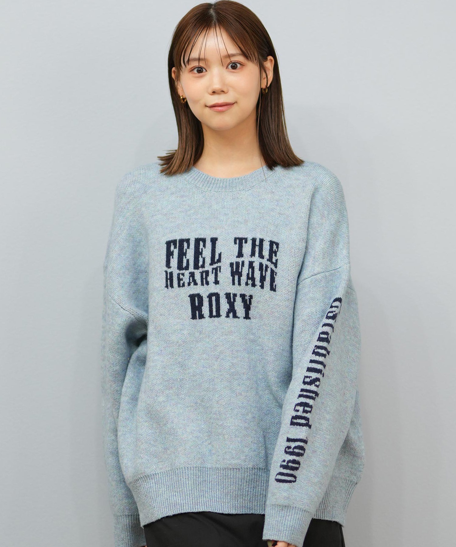 ROXY ロキシー ニット セーター レディース ロゴ FEEL THE HEART WAVE