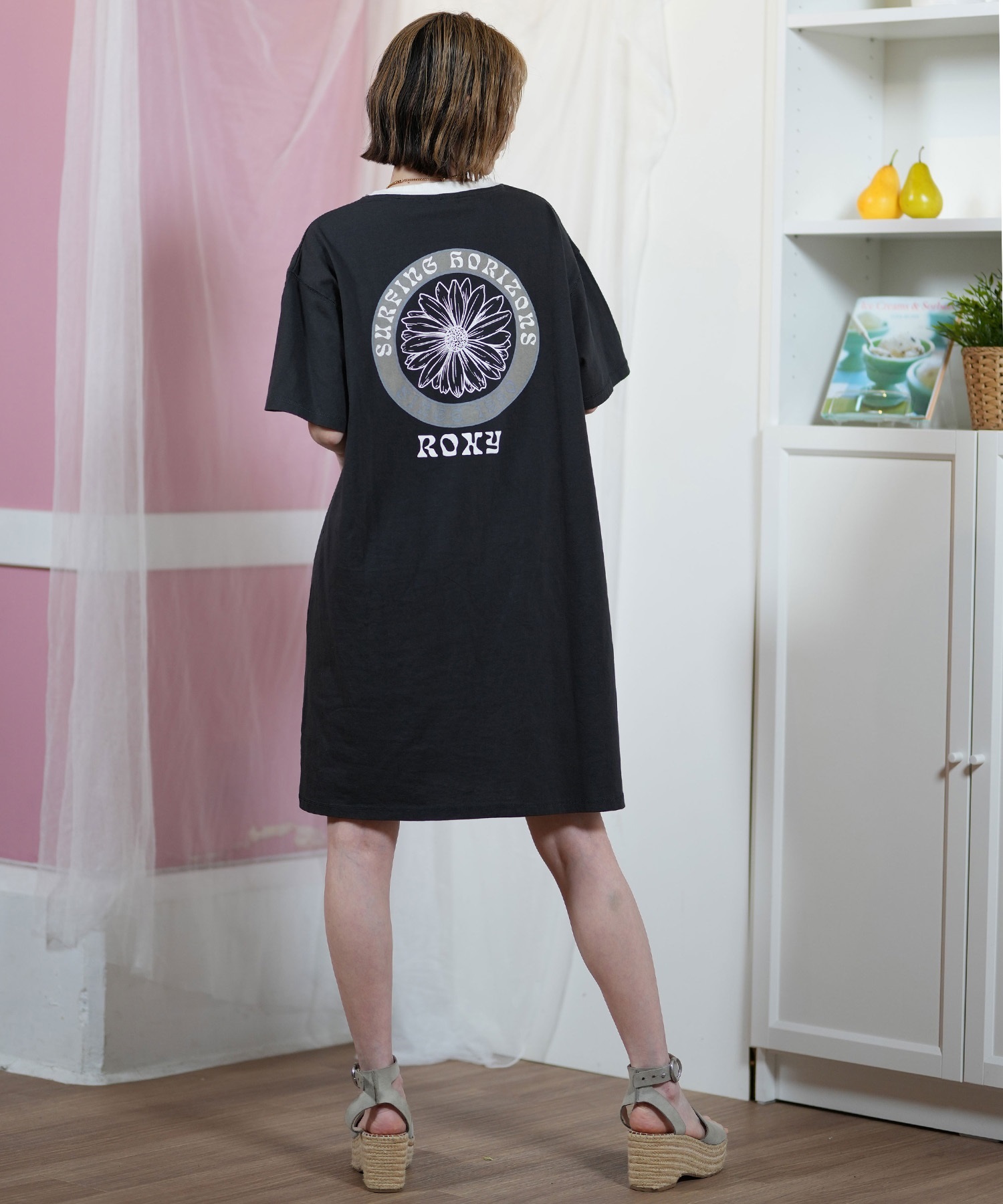 ROXY ロキシー ワンピース レディース Tシャツワンピ 半袖 膝丈