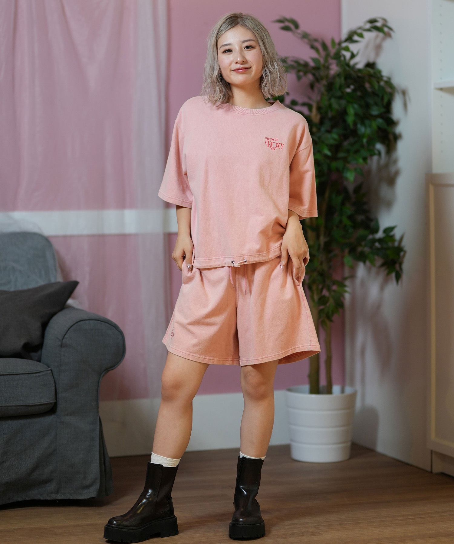ROXY ロキシー 半袖 Tシャツ レディース スウェット生地 バック