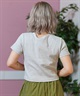 ROXY ロキシー 半袖 Tシャツ レディース ミニT フロントロゴ ラインストーン クロップド丈 RST251649M(WHT-M)