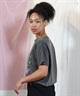 ROXY ロキシー 半袖 Tシャツ レディース フロントプリント クロップド丈 RST251651M(BBL-M)