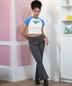 ROXY ロキシー 半袖 Tシャツ レディース ラグラン クロップド丈 ショート丈 RST252041(BLU-S)