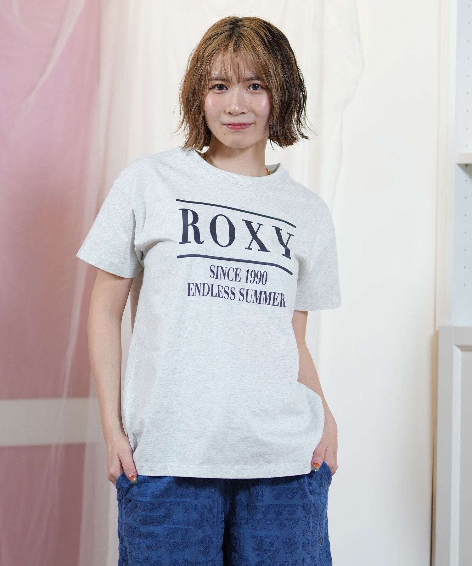 ROXY ロキシー 半袖 Tシャツ レディース ロゴ フロントプリント 