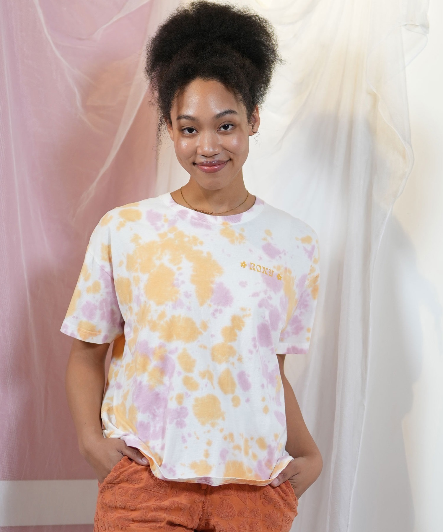 ROXY ロキシー 半袖 Tシャツ レディース タイダイ柄 バックプリント