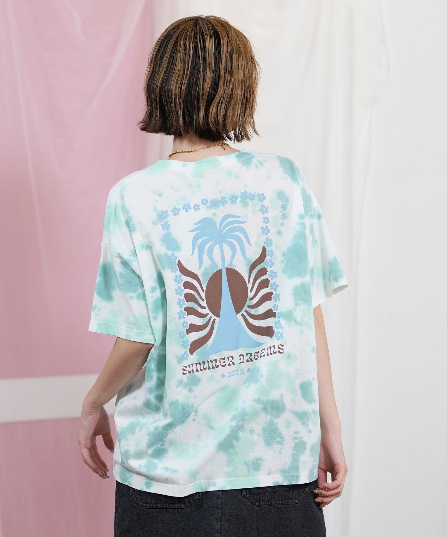 ROXY ロキシー 半袖 Tシャツ レディース タイダイ柄 バックプリント