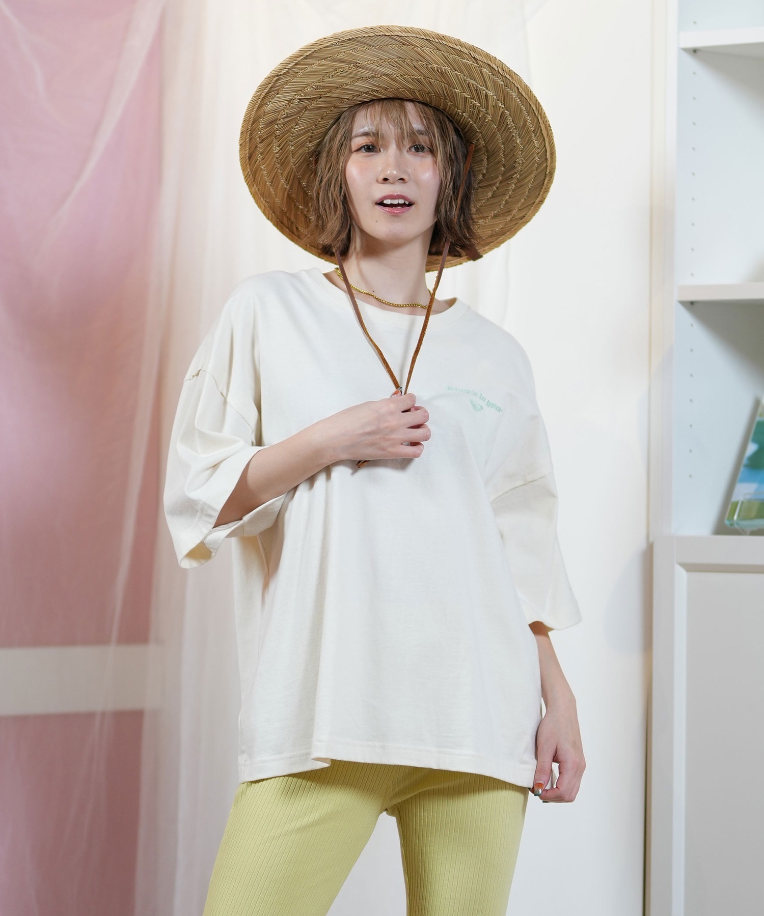 ROXY ロキシー 半袖 Tシャツ レディース バックデザイン オーバーサイズ ONE MORE RST252046(BBK-M)