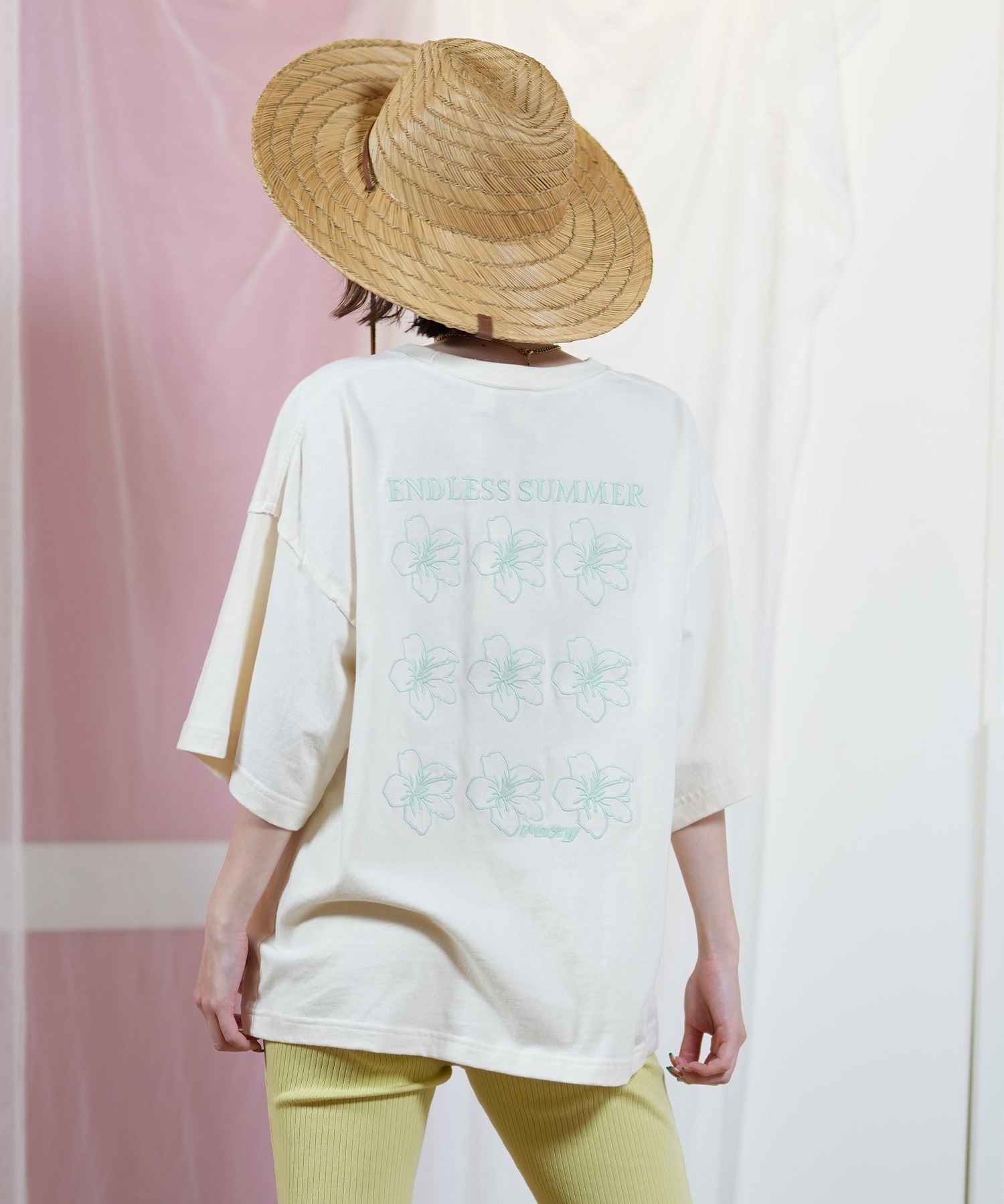 ROXY ロキシー 半袖 Tシャツ レディース バックデザイン オーバーサイズ ONE MORE RST252046(BBK-M)