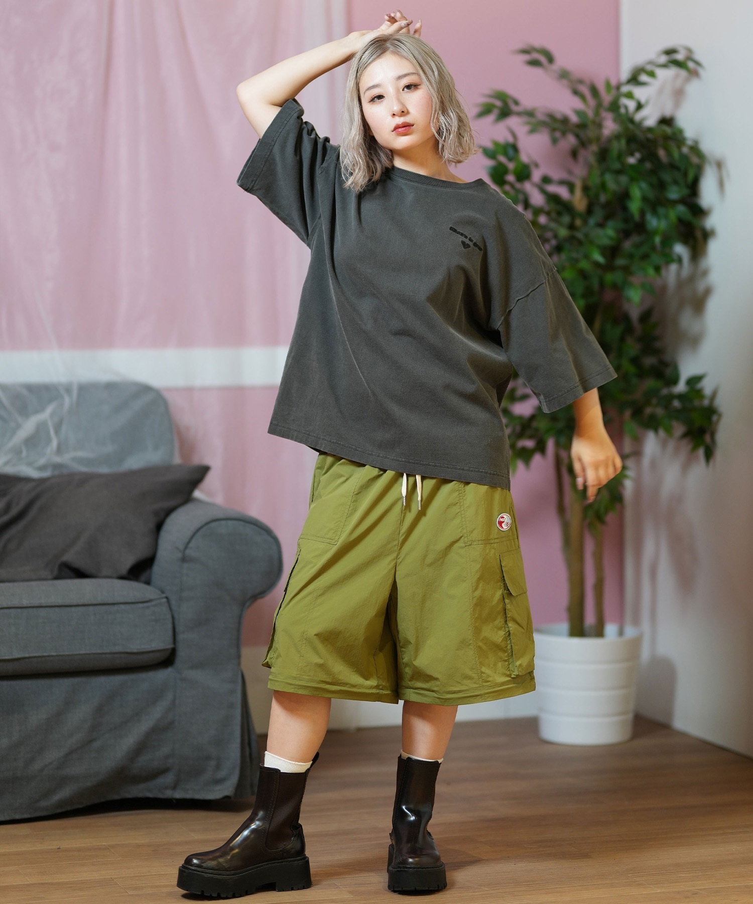 ROXY ロキシー 半袖 Tシャツ レディース バックデザイン オーバーサイズ ONE MORE RST252046(BBK-M)