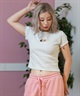 ROXY ロキシー 半袖 Tシャツ レディース クロップド丈 ショート丈 RST252058(WHT-M)