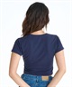ROXY ロキシー × NANAHA 半袖 Tシャツ レディース ロゴ クロップド丈 ショート丈 ROXY CRUISERS RST252604T(BBK-M)