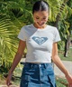 ROXY ロキシー × NANAHA 半袖 Tシャツ レディース ロゴ クロップド丈 ショート丈 ROXY CRUISERS RST252604T(BBK-M)
