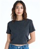 ROXY ロキシー × NANAHA 半袖 Tシャツ レディース リブ クロップド丈 ショート丈 ROXY CRUISERS RST252606T(BBK-M)