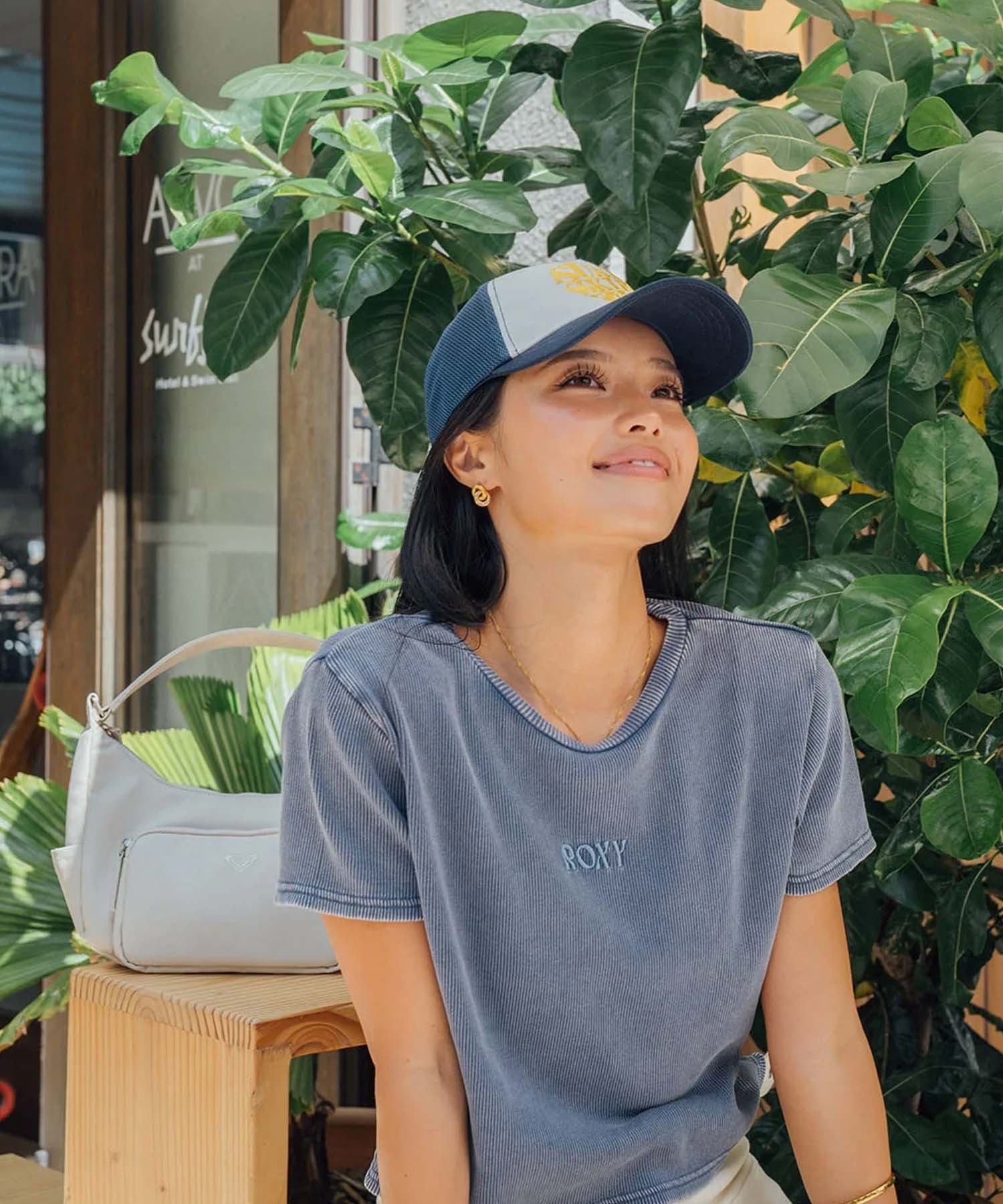 ROXY ロキシー × NANAHA 半袖 Tシャツ レディース リブ クロップド丈 ショート丈 ROXY CRUISERS RST252606T(BBK-M)