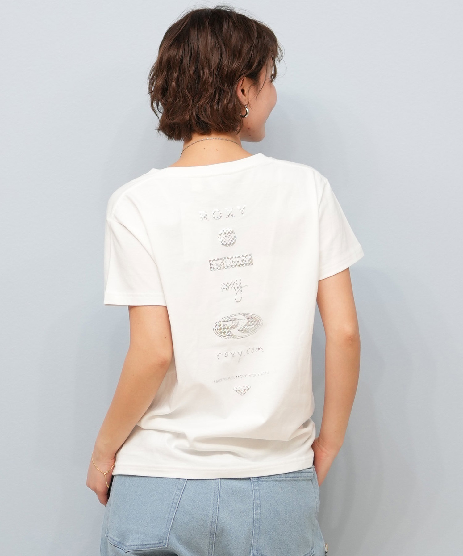 25 SS ROXY ロキシー Tシャツ VACANCES TEE 半袖 ロゴ刺繍 バックプリント アウトドア マリンスポーツ サーフィン レディース RST251103 日本正規品 ROXY ロキシー 半袖 Tシャツ レディース バックプリント ロゴ