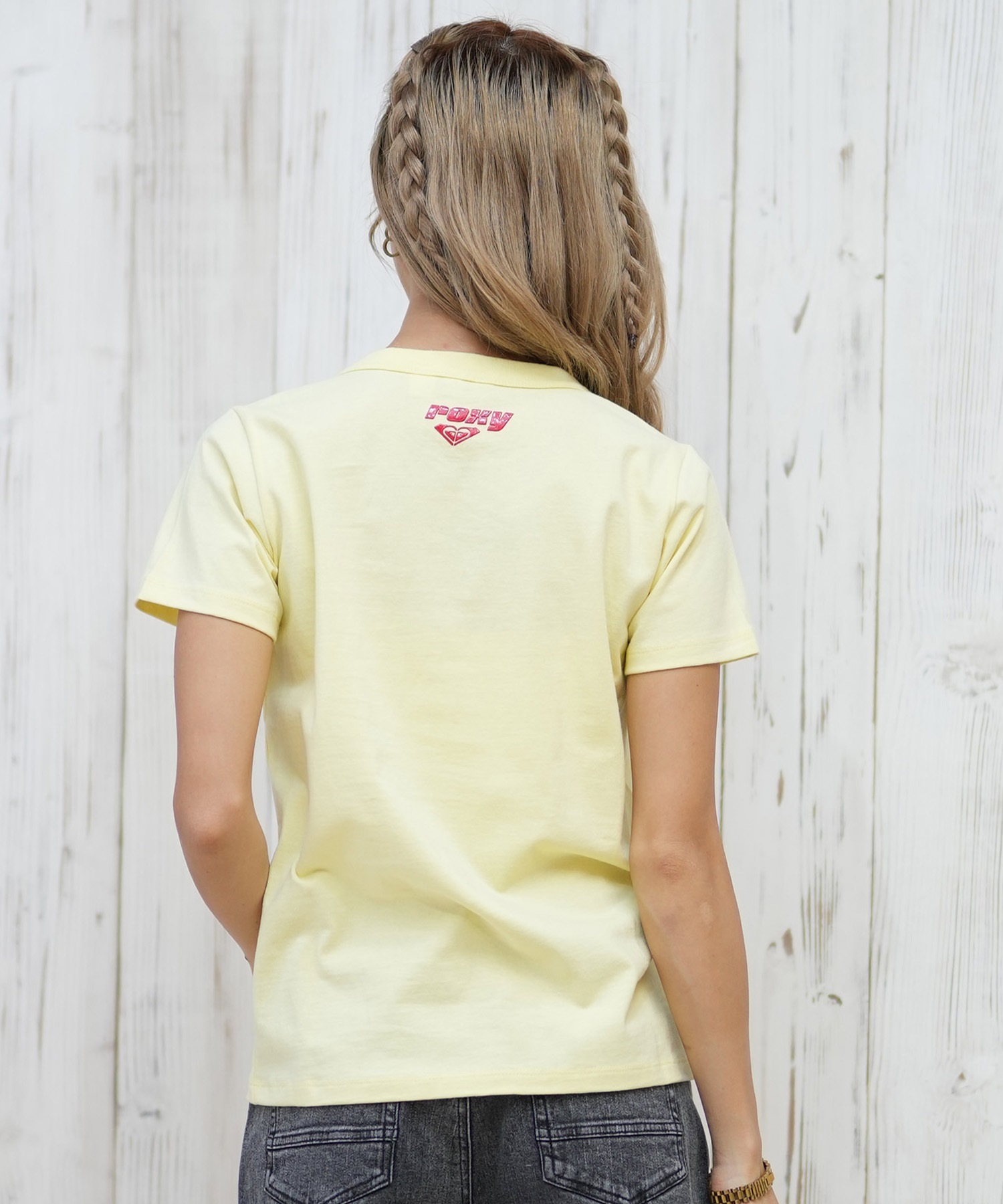 ROXY ロキシー 半袖 Tシャツ レディース ロゴ チェリー ラメ CHERRY CHERRY SS TEE RST252062M(BBK-M)
