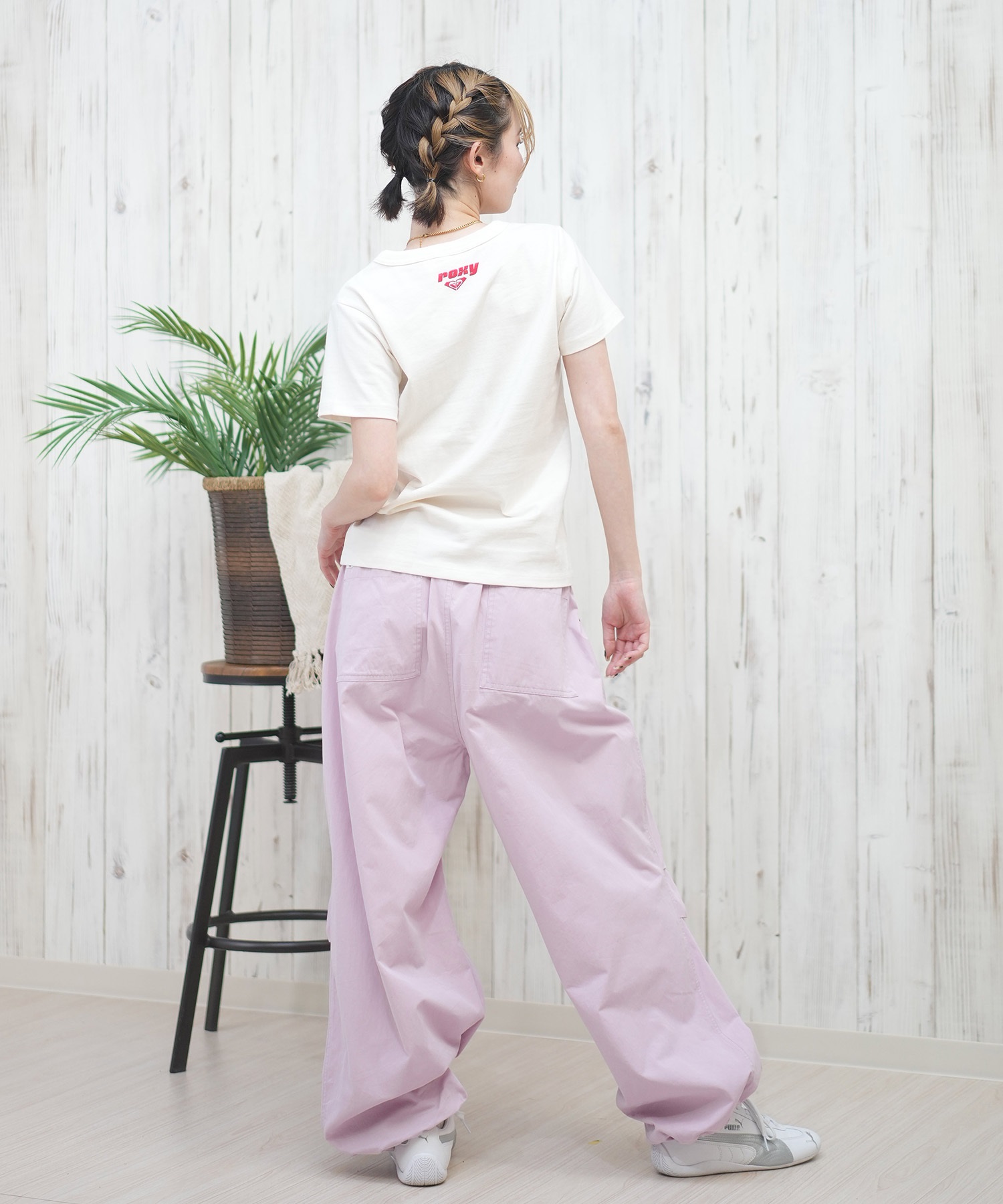 ROXY ロキシー 半袖 Tシャツ レディース ロゴ チェリー ラメ CHERRY CHERRY SS TEE RST252062M(BBK-M)