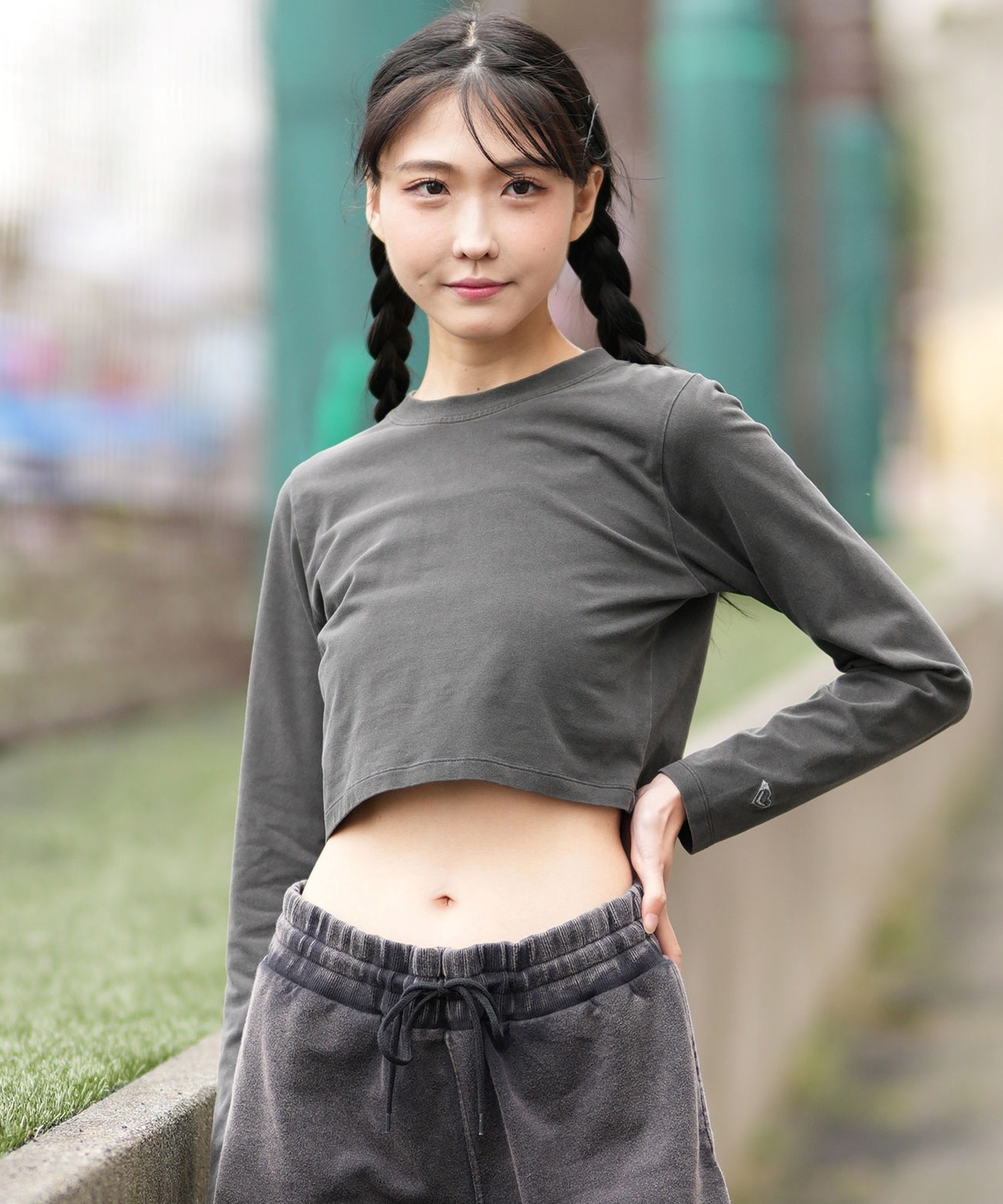 ROXY ロキシー レディース 長袖 Tシャツ ショート丈ロンT バック