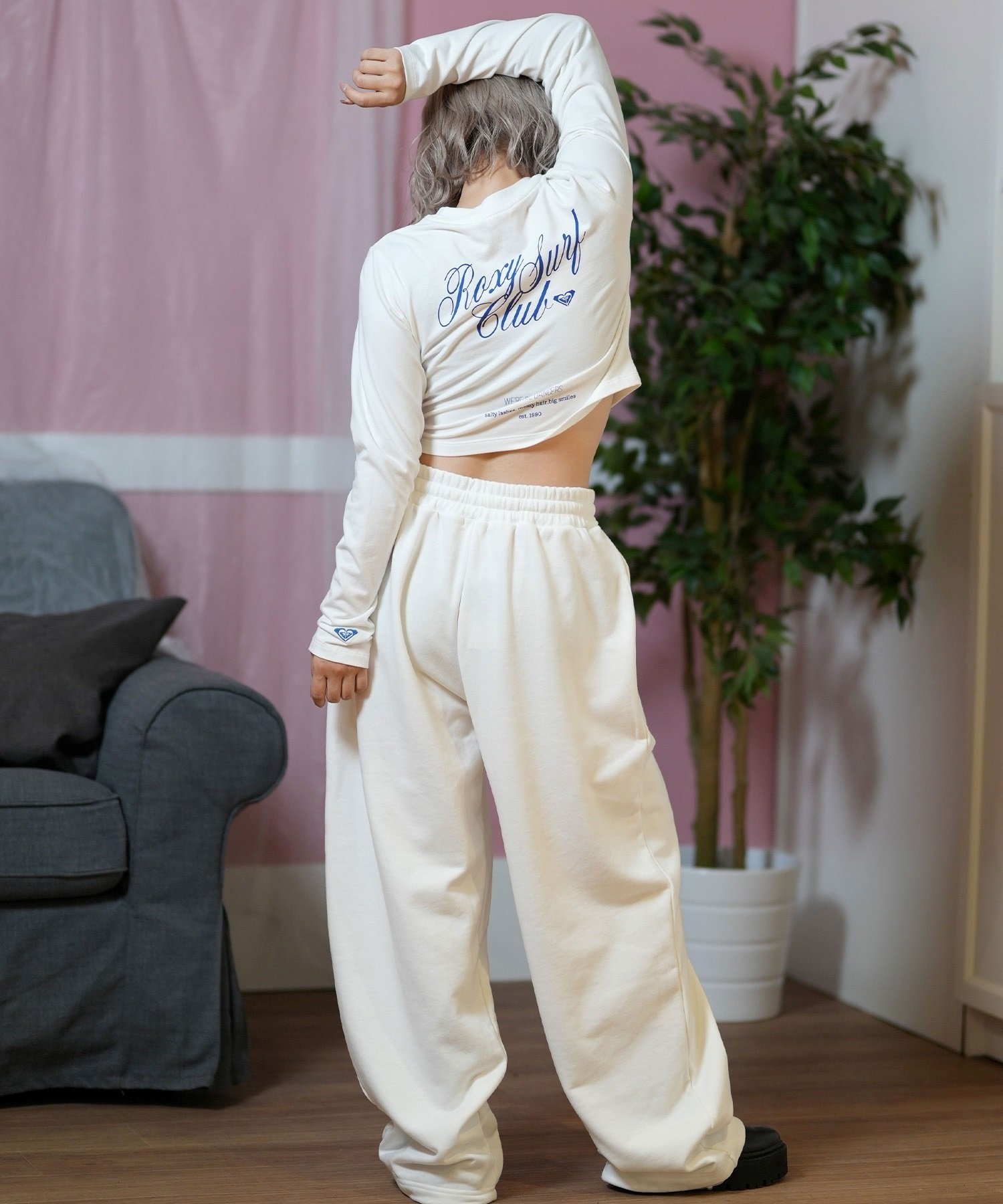 ロクシュウさん　専用 ROXY ロキシー レディース 長袖 Tシャツ ショート丈ロンT バック