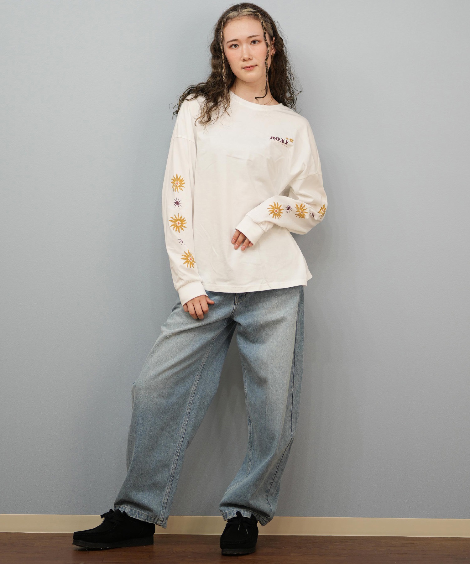 ROXY ロキシー 長袖 Tシャツ ロンT レディース バックプリント ロゴ BELLIS L S TEE RLT254033(BEG-S)
