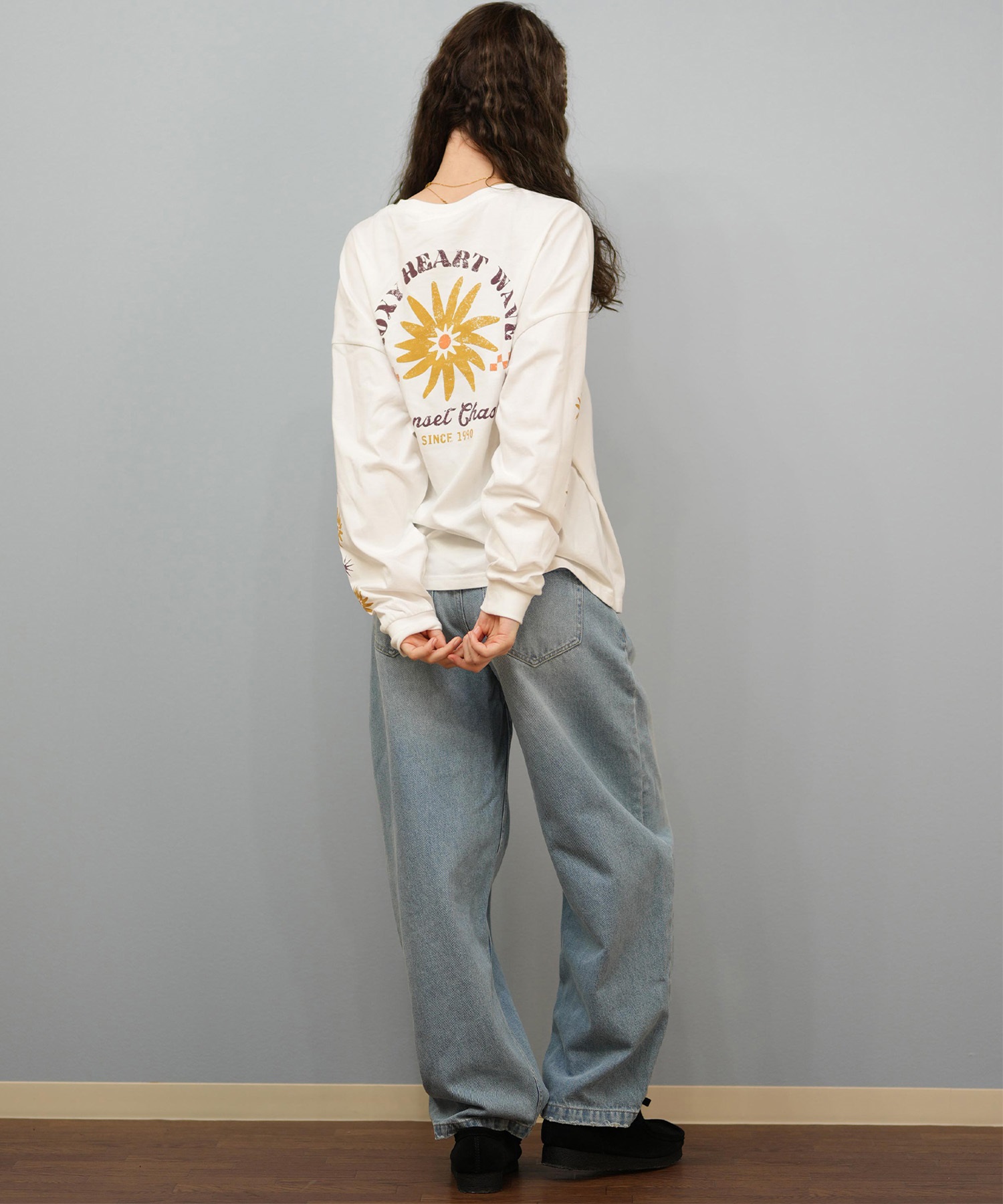 ROXY ロキシー 長袖 Tシャツ ロンT レディース バックプリント ロゴ BELLIS L S TEE RLT254033(BEG-S)