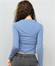 ROXY ロキシー 長袖 Tシャツ ロンT レディース クロップド丈 ショート丈 ロゴ SPARKLY ロンT RLT254035(BLU-M)