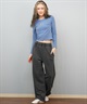 ROXY ロキシー 長袖 Tシャツ ロンT レディース クロップド丈 ショート丈 ロゴ SPARKLY ロンT RLT254035(BLU-M)