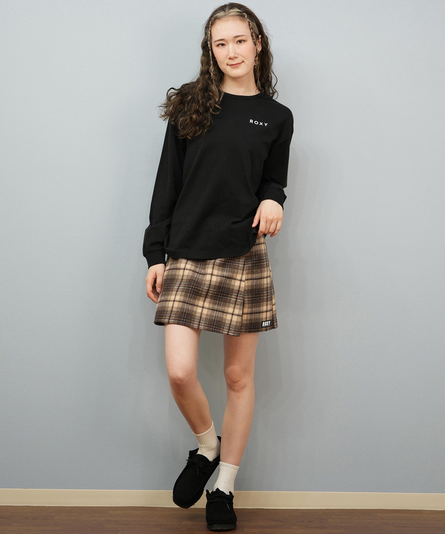 ROXY ロキシー 長袖 Tシャツ ロンT レディース バックプリント ロゴ HISTORICAL LOGO L S TEE RLT254042(BLK-M)