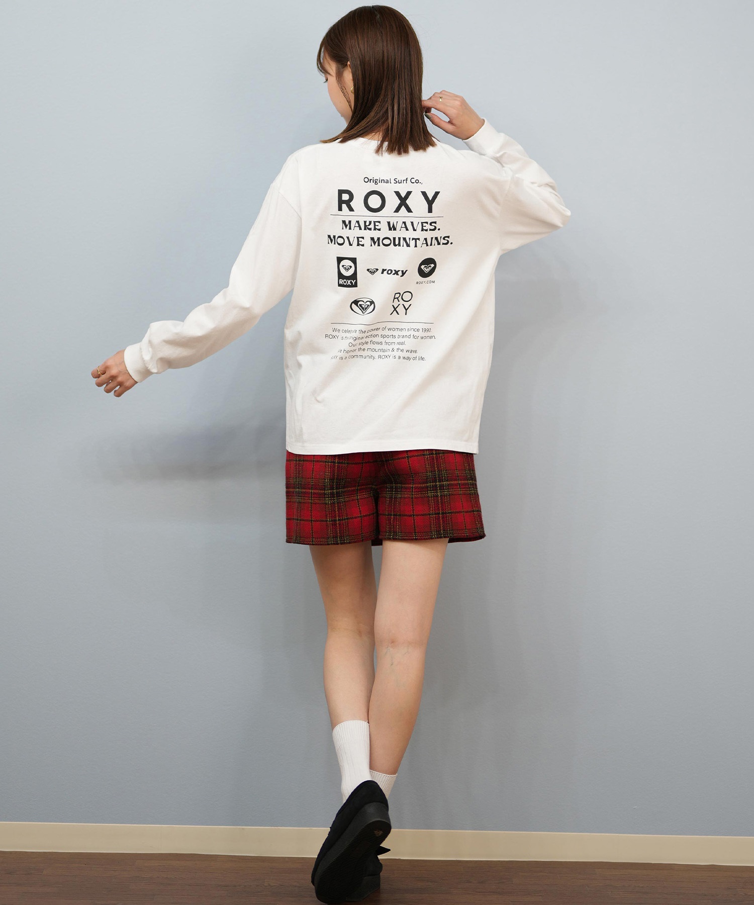 ROXY ロキシー 長袖 Tシャツ ロンT レディース バックプリント ロゴ HISTORICAL LOGO L S TEE RLT254042(BLK-M)