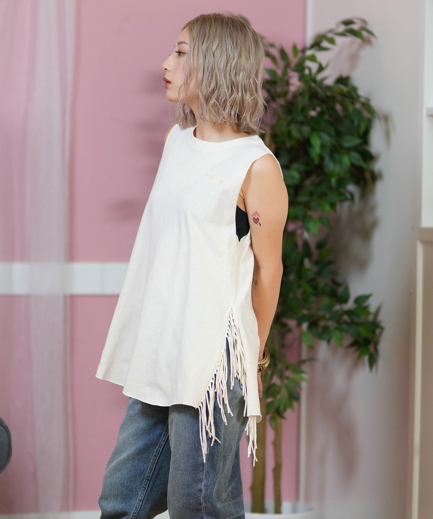 ROXY ロキシー レディース タンクトップ フリンジ RSL252050 タンク