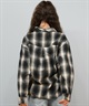 ROXY ロキシー 長袖 シャツ レディース チェック ロゴ LOOK UP シャツ RSH254045(BLK-M)